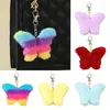 Keychains Plush Farterfly Keychain fylld prydnadstangent Keyring Lovely Pendant