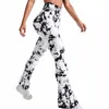 Frauen Hohe Taille Seaml Leggings Gym Fitn Hosen Gestrickte Push-Up-Leggings Yoga Sport Workout Blase Butt Hosen 77Mn #