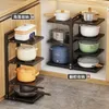 Magazyn kuchenny 5 -poziomowe garnki Organizer do szafki do szafki odpornych na duże zapasy