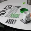 マグカップINSアクリル格子四角装飾北欧の耐熱性コーヒーカップマットダイニングキッチンテーブルアクセサリー