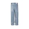 Jeans pour hommes High Street Wash Blue Wide Leg Pocket Jeans Convient aux hommes et aux femmes Corde droite Hombre Y2k Denim Pantalon Extra Large Pantalon ample J240328