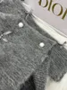 Women's Knits Gray Sweater Jackets Women Clothing O-neck Sweet Bow Sueter Mujer Fashion Mohair Soft Knit Korean Cropped Pullovers Pull Femme