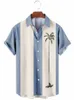 Camisa havaiana masculina verão 3d cocut árvore impressa férias manga curta tops blusa oversized casual dr a5hF #