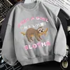 Herren-Kapuzenpullover, Sweatshirts, grafischer Damen-Hoodie „Just A Girl Who Loves Faultier“, niedliches Faultier-Sweatshirt mit langen Ärmeln, bedruckt, modischer Kapuzenpullover, Pullover für Damen, 24328