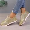 Scarpe casual Glitter Sneakers per donna 2024 Primavera fascia elastica 35-43 Scarpe da corsa sportive da passeggio di grandi dimensioni Femminili