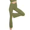 2024 Lg Pantalons Femmes Fi Pantalons Solides Leggings Élastiques Flare Bas Taille Haute Jambe Large Athlétique Yoga Bell Pantalon D'été r97R #