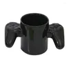Mugs -kampanj! Personlighetshandtag kaffemjölkkopp med "spel över" typsnitt 3D -gamepad controller mugg för spelare gåva