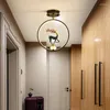 مصابيح السقف مصباح صيني مصباح صيني LED All-copper مصابيح خفيفة غرفة المعيشة الفاخرة دراسة الطعام