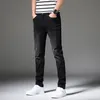 Marca Biker Jeans Hombres Streetwear LG Slim Denim Pantalón Flaco Mediados de cintura Ligero Elástico Hombres Fi 2021 Boyfriend Jeans A6Q1 #