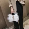 Sacs à bandoulière femmes sac à main femme Mini pochette soirée portefeuille diamant fête mariage chaîne perle luxe plume