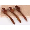 Coffee Scoops Long Spoons Wooden Made In China Natural Wood Handle Round For Soup Cooking Mixing Stirrer Spoon