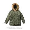 Mannen Parka Militair Uniform Piloot Cott Gewatteerde Jas Winterjas Met Capuchon Verdikte Mid-Lg Jassen Mannen Casual Vest tops I6Ct #