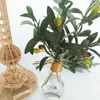Branches d'olivier artificielles, 6 pièces, fleurs décoratives, Branches domestiques pour Vases, Faux arbre