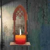 Mum Tutucu Tutucu Centerpiece Büyük Retro Dekor Siyah Cadılar Bayramı Dekorasyonları Şamdan Kristal Masaüstü Base Goth Sconce