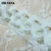 CMYAYA Fashion Lace Womens wyruszył na ramię w górę top i flare spodnie 2023 Street Dwa 2 -częściowe strój strój 240315