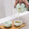 Set da tè Set da tè da viaggio portatile Infusori cinesi Cerimonia Tazza da tè in ceramica Strumenti completi Cucina regalo con custodia