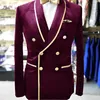 veet мужской костюм комплект из 2 предметов двубортный пиджак Fi дизайн свадебный смокинг жениха пиджак и брюки индивидуальный мужской костюм 83qv #