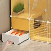 Cages porte-chats en fer forgé, modernes et simples, transparentes, pour l'intérieur, Villa domestique avec toilettes, armoire multicouche intégrée