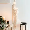 Tapestries 1/2PCS Macrame Dream Catcher Nordic Moon Star Hanging Wall Tapestry Ramadan Decoration For Home Eid Mubrack Room Decor Boho Kid