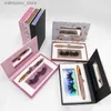 False Eyelashes Wholesale eyelash packing box empty mirror magnetic box with eyelashes and black eyeliner gel pen24327