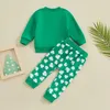 Clothing Sets Baby Irish Day Outfits Long Sleeve Letter Print Sweatshirt Tops Pants Set Toddler Boys St. Patrick 's 2Pcs Clothes