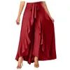 Herbst Winter Damen Casual Doppelschicht Breite Bein Culottes Unregelmäßige Rüschen LG Hosen Einfache und fiable neue frauen 2023 96hB #