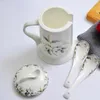 Ganci Bone China Cucchiaio Gabbia Tubo Scatola Secchio portaoggetti Porcellana Piccolo Magot Tavolo in ceramica con baia