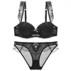 Soutien-gorge Ensembles Français Mignon Volant Bord Soutien-Gorge Bref Sexy Femmes Sous-Vêtements Insérables Dentelle Tops Tenues Pour Jolie Fille Tous Les Jours