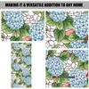 Adesivos de janela Hydrangea Patch Glass Door Film Static Cling para decorativo fosco retro pvc