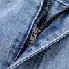 Men's Jeans 2024 Streetwear Blue Letter Printing Vintage Retro Denim Trousers Harajuku Jogger Hipster