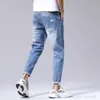 летние негабаритные джинсы мужские большие размеры до щиколотки мужские дырки мужские брюки большого размера рваные джинсы 44 46 джинсы бойфренда r0Xj #