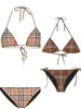 Kvinnors lyxiga bikini kontrastfärg bikini kvinnor modedesigner badkläder storlek s-xl baddräkter designer kvinnor baddräkter designer sexig bikini tre poäng yh9