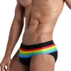 Herren-Badebekleidung, Pride Day Strips, Herren-Badehose, sexy Badehose, kurze Wassersport-Strandhose, Badeanzug, Badebekleidung, sexy Herren-Badehose, Surfen, 24327