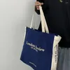 Borse a tracolla Lettera Borsa in tela di grande capacità Una borsa in tela stile college Studenti maschi e femmine che pendolari Libro portatile