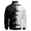 ley Graphic Cew Цветочный 3D принт с воротником-стойкой Повседневная куртка Пальто Кофты Мужские осенние на заказ Genshin Impact Прямая поставка 98WN #