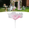 Dekoratif Çiçekler 1pc Gazlı Çiçek 19.7in Çapı Yumuşak Parlak Renkler Düğün Pografi Ailesi için Işık Yeniden Kullanılabilir El İşçili Organze
