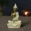 Estatuetas decorativas de buda tailandês, estátuas sentadas, ornamento de estátua colecionável para desktop, casa, escritório, prateleira, armário de quarto