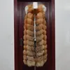 inverno Red Fox Fur Vest femminile reale estesa Lg Donne Red Fox Fur Gilet Natural Fox Fur Gilet Lg libera la nave f1yN #