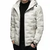 Neue 2023 Herbst Winter Männer Kurze Kapuze Ente Daunenjacken Outwear Feste Farbe Puffer Mäntel Verdicken Warme Daunen Parkas Kleidung a6Yh #