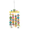 Lådor papegoja leksaker aw hängande akryl med klockor biter tugga på burar atoo stativ rack swing fågel leksak husdjur produkt