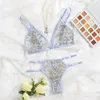 Conjuntos de sutiãs Leechee Flroal Bra Set 8 cores Mulheres Underwear Malha Transparente Lingerie Senhoras Flor Lace Bordado Sênior Sexy Intimates