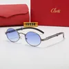 Lunettes de soleil circulaires Cariter Designer Femmes Multi Couleur Cadre en bois Miroir Cadre Hommes Full Retro Fashion Cariter Lunettes de soleil UV400 Lunettes polarisées