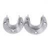 Shower Curtains 1Pc Flange Rod Holder Closet Bracket End Supports Sockets For Wardrobe Curtain Fixed Thickened Open Seat