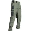 Pantalons décontractés tactiques militaires multi-poches pour hommes Pantalons de combat cargo Pantalons de randonnée en plein air Salopette d'entraînement résistante à l'usure 25tk #