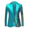 Men's Suits Mens Sequin Embroidered Suit Coat Shiny Bling Glitter Blazer Tuxedo Wedding Party Stage Costumes Nightclub Prom DJ Jacket
