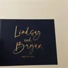 Articoli per feste Libro degli ospiti per matrimonio blu navy Segno personalizzato in Po Instax Mini lamina d'argento