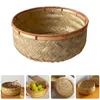 Set di stoviglie cestino di frutta secca decorazione rustica rustica riutilizzabile con piatto di bambù