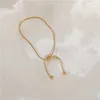 Bracelets de cheville Joolim bijoux haut de gamme Pvd vente en gros étanche et sans goudron mode chaîne simple réglable en acier inoxydable chevillesL2403