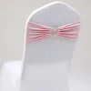 Sashes Elastic Spandex Chair Bow Sashes Stretch Lycra Chair Sash Band With Heart for Event Banquet Hotel Wedding Decoration