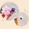 Accessoires pour cheveux 10 pièces/ensemble maille fleur bébé fille bandes élastiques douces cravates colorées enfants enfants chouchous doux